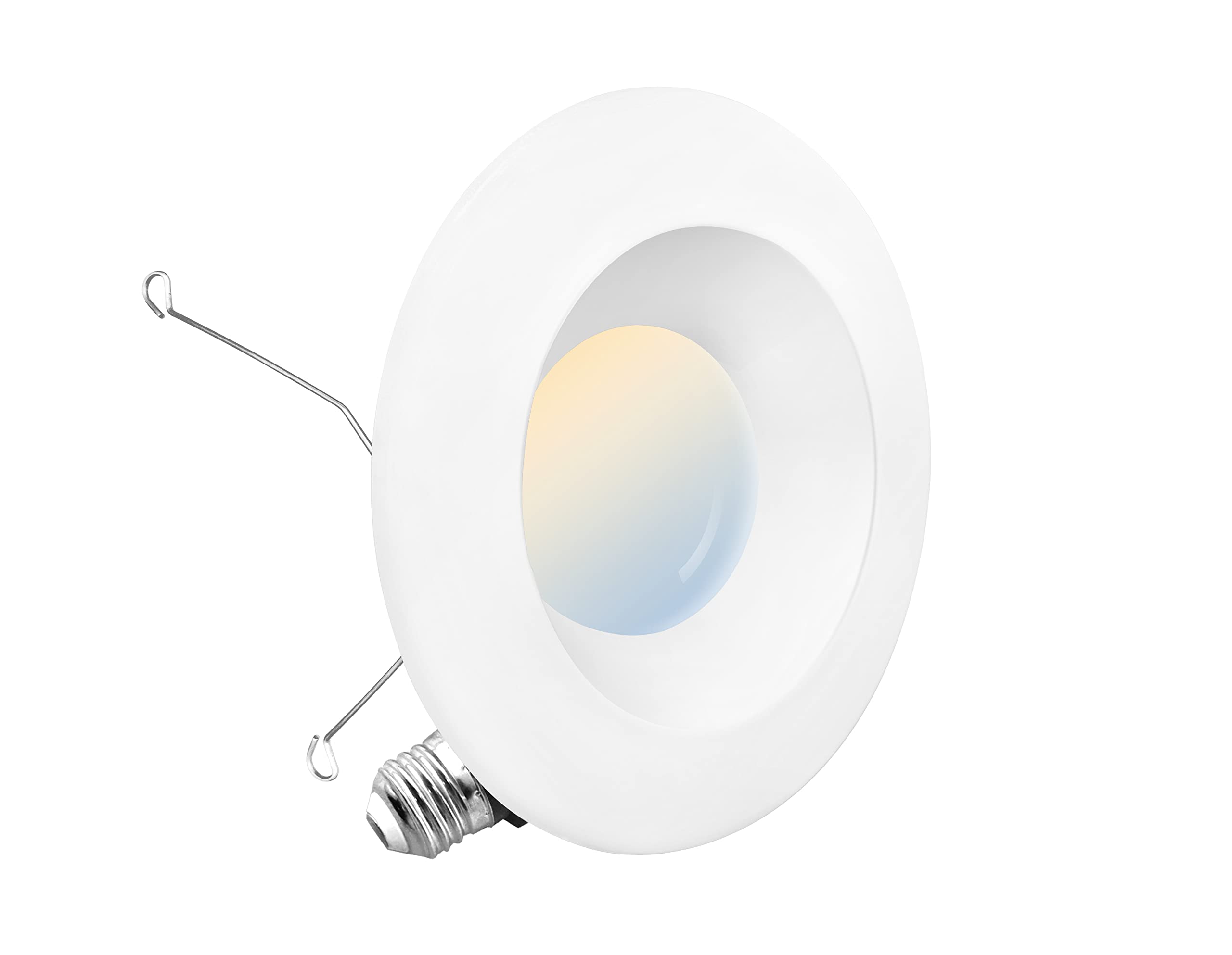 INFIBRITE 5 and 6 Inch 5CCT Selectable 12W 1100LM Recessed Retrofit LED Sleek Series Downlight Kit (Includes E26 Connector), Dimmable, Wet Rated