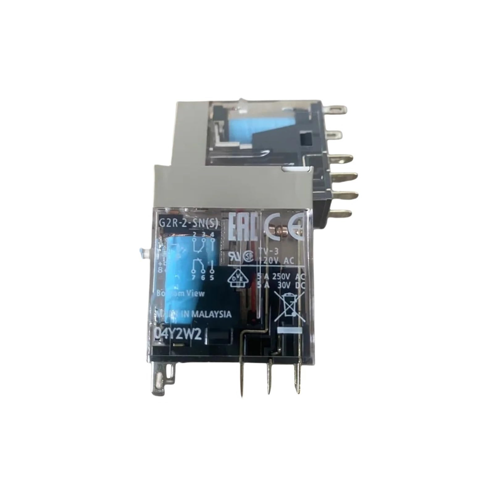 Relais G2R-2-SN(S) 24VDC haute précision avec socle P2RF-08-E robuste - 5