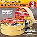 Trazon Double Sided Woodworking Tape Super Strong, 3 Pack, 1 Inch x 120 Feet, Wood Crafter Sticky Tool, Two Side Adhesive for Router Templates and CNC Machine, Removable & Residue Free