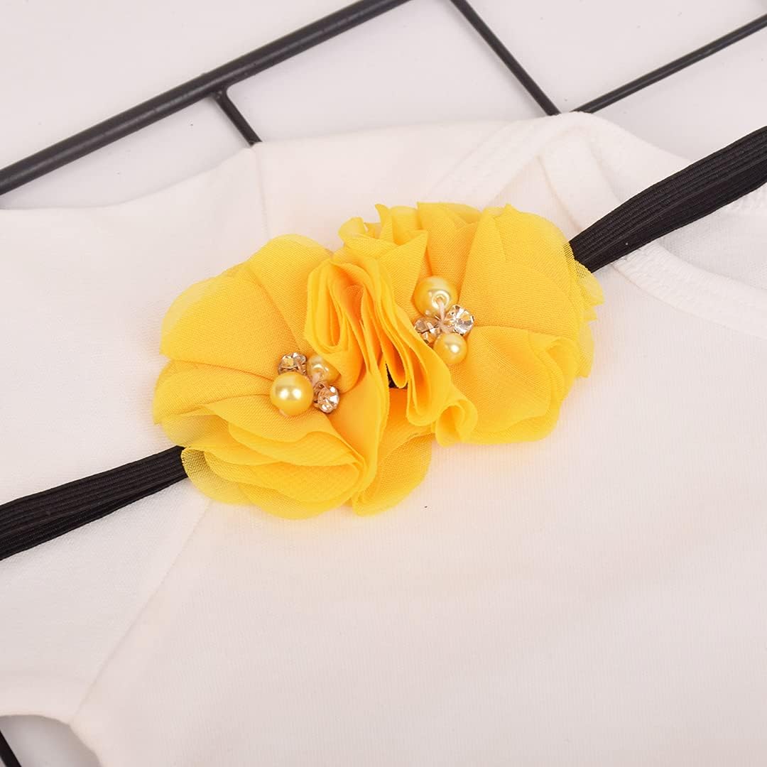 Gouldianfinch Infant Baby Girls 1st Birthday Outfits Romper with Headband + Tutu Skirt Toddler Princess Dress - Image 4