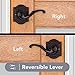 Baldwin Madrina, Entry Door Handle Reversible Lever with Keyed Lock Featuring SmartKey Re-key Technology, in Venetian Bronze