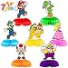 Mario Birthday Party Supplies, 7Pcs Honeycomb Centerpieces for Mario Party Decorations, Double Sided Table Decorations Centerpieces