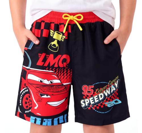 Image of Disney Stitch Spiderman Cars Winnie Toy Story Boy Swim Trunks UPF 50+Swim Shorts Compression Liner & Quick-Dry &Pockets 2-13Y