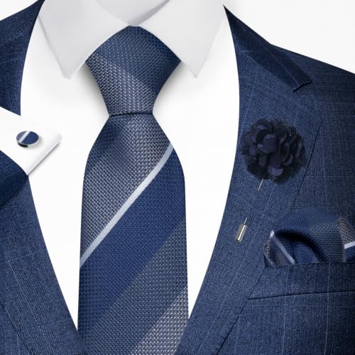 Image of joy alice 70 Colors Ties Set Men Mixed Color Necktie Handkerchief Cufflinks Brooch 3.15 Formal