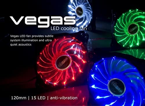 Akasa Vegas 120mm White LED Cooling Fan AK-FN091-WH