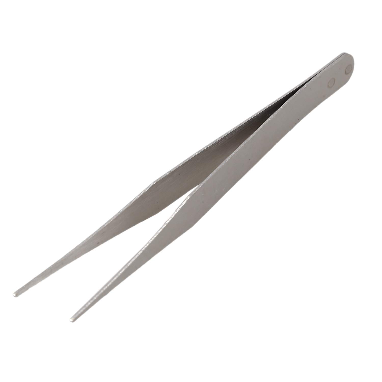 Fine Silver Tone Pointy Straight Tweezers 4 1/2"
