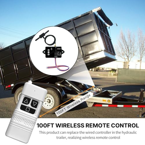 briidea Wireless Dump Trailer Remote Control – Compatible with 3-Wire & 4-Wire Hydraulic Trailer Controllers, 100FT Range, Low Voltage Protection, Easy Adhesive Installation by briidea - Image 3