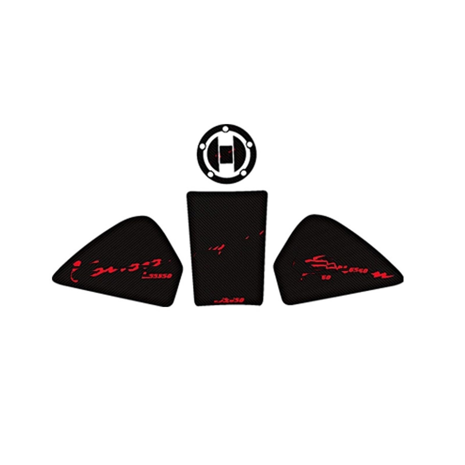 Adesivo Serbatoio Anti-Scivolo Rilievo Carro Armato Sticker Pad Laterale Gas Ginocchiera Protector 3D per Suzuki per V-Strom 650 DL650 per V-strom650 per DL 650 per VStrom PARASERBATOIO (Colore : 4