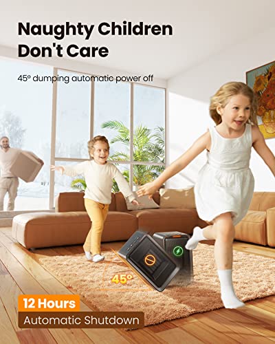 Gaiatop Space Heater For Indoor Use, Quiet 45° Oscillation 1000W Fast Heating Efficient Space Heaters, 2-6-8H Timing Ptc Ceramic Heater, Tip-Over & Overheating Protection Portable Heater For Home #TOP2