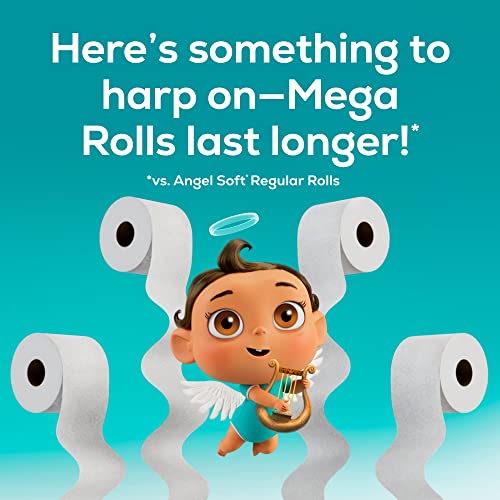 Angel Soft® Toilet Paper, 4 Mega Rolls = 16 Regular Rolls, 2-Ply Bath Tissue #TOP3