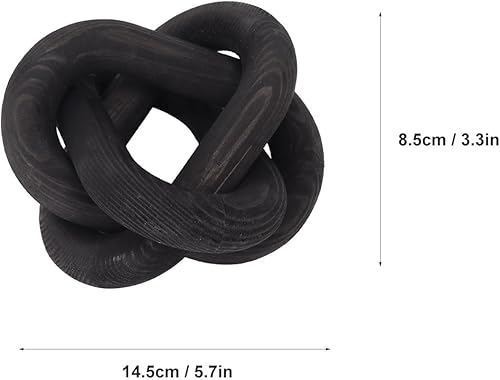 Miniatura 2 de Decoración de eslabones de madera de 3 eslabones, decoración de nudo de madera, decoración de estante para el hogar, nudo de madera bohemio tallado