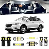 ENDPAGE 11-Pieces CX9 LED Interior Light Kit for Mazda CX-9 2007 2008 2009 2010 2011 2012 2013 2014 2015 2016 2017 2018 2019 2020 2021 White LED Lighting Package + License Plate Lights, Install Tool