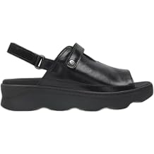 Wolky Womens Laprida Leather Hook & Loop Strap Sandals