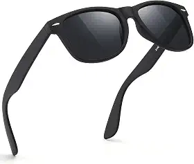 Óculos de sol masculinos polarizados para homens e mulheres, óculos de sol retrô pretos para dirigir e pescar