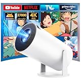 YOWHICK プロジェクター 家庭用 2025年最新進化・Android TV搭載・270°回転 天井投影 27000LM フルHD プロジェクター 小型 Wi-Fi 自動台形補正 Bluetooth5.4 内蔵HiFiスピーカー スマホ/PC/Switch/DVD等に対応 3年保証