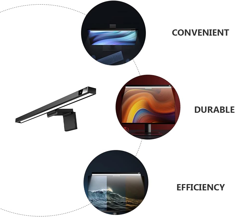1pc USB Monitor Lamp Screen Light Bar for Computer Monitor Eye-Caring Reading Lamp Multiple Brightness Levels for Home Office