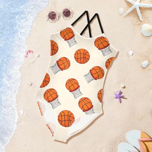 Basketball Girls One Piece Swimsuits Quick Dry Beach Swimwear Bathing Suit3