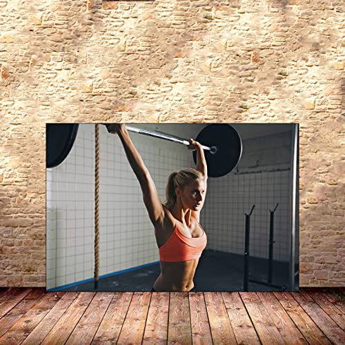 Hnyjyfa Women Workout Poster Home Gym Decor Sexy Muscle Bodybuilding Girls Exercise Motivational Quote art Prints Inspirational Wall 0325295