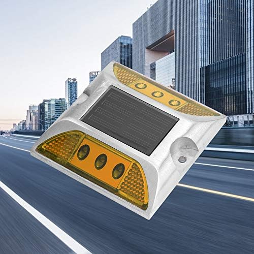Miniatura 9 de Zerone Reflector LED de carretera, luces de marcador de tierra de energía solar de 2 caras, impermeable, luz de tierra para exteriores, entrada,