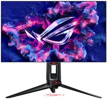 ASUS ROG PG27AQDP 27 Inch 1440p 480Hz OLED Gaming Monitor | Custom Heatsink, 0.03ms, G-SYNC Compatible, WOLED, DisplayHDR 400, AI Assistant, True 10-bit, 99% DCI-P3, for PS5 and Xbox