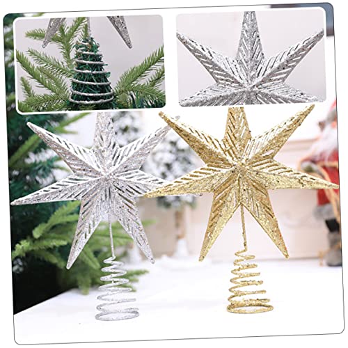 Bolas de Navidad y adornos de estrella de septangle PRETYZOOM para el árbol 4