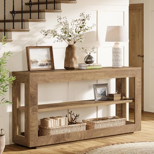Console industrielle MDF 3 niveaux 160 cm Tribesigns