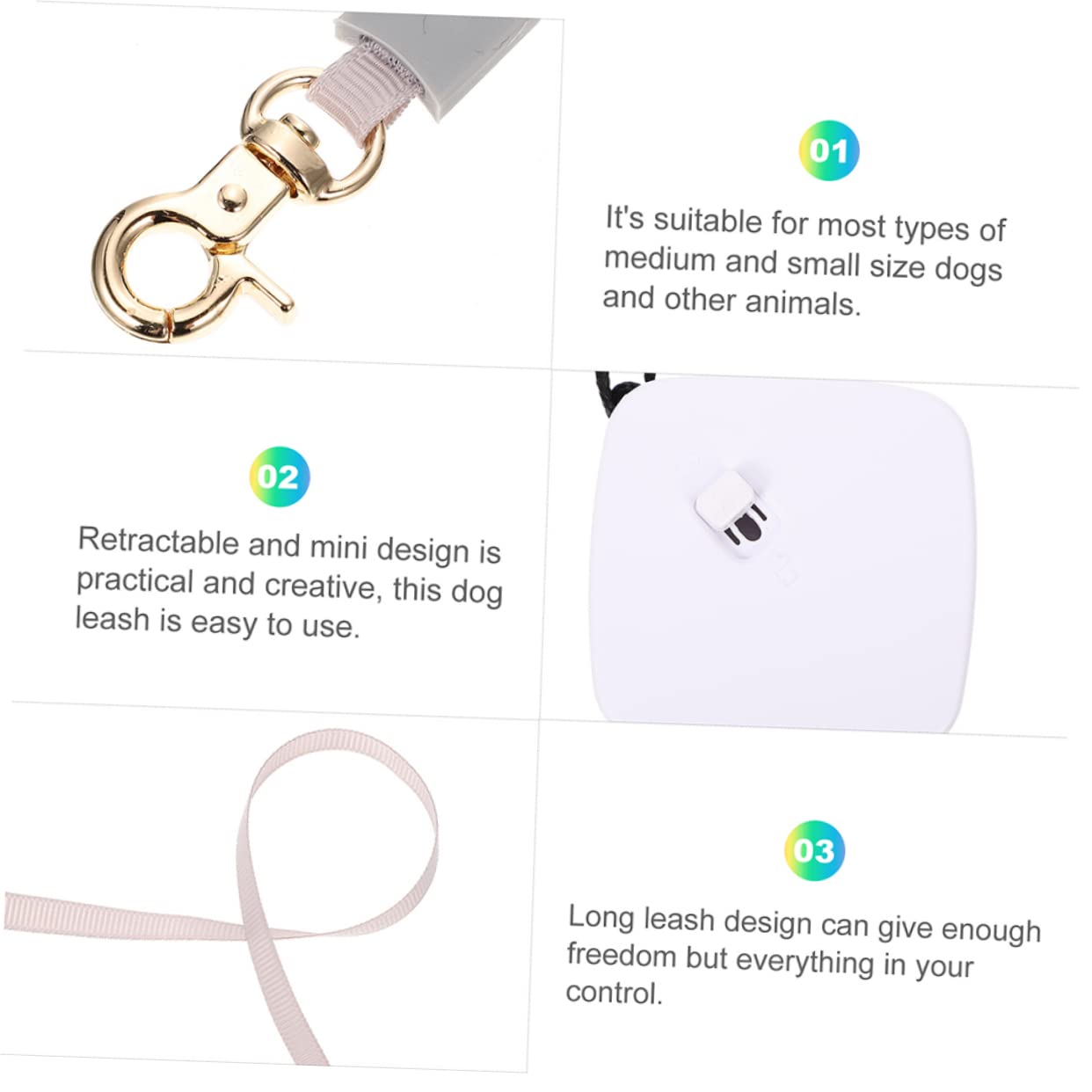 BESPORTBLE 4stücke Retractable Dog Leash Flexibles Band Für Kleine Und Mittelgroße Hunde Ergonomischer Griff Für Und Outdoor-aktivitäten