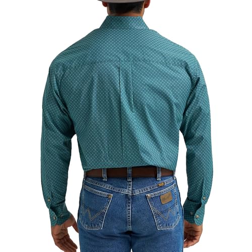 Wrangler Men's George Strait Aqua Shirt3