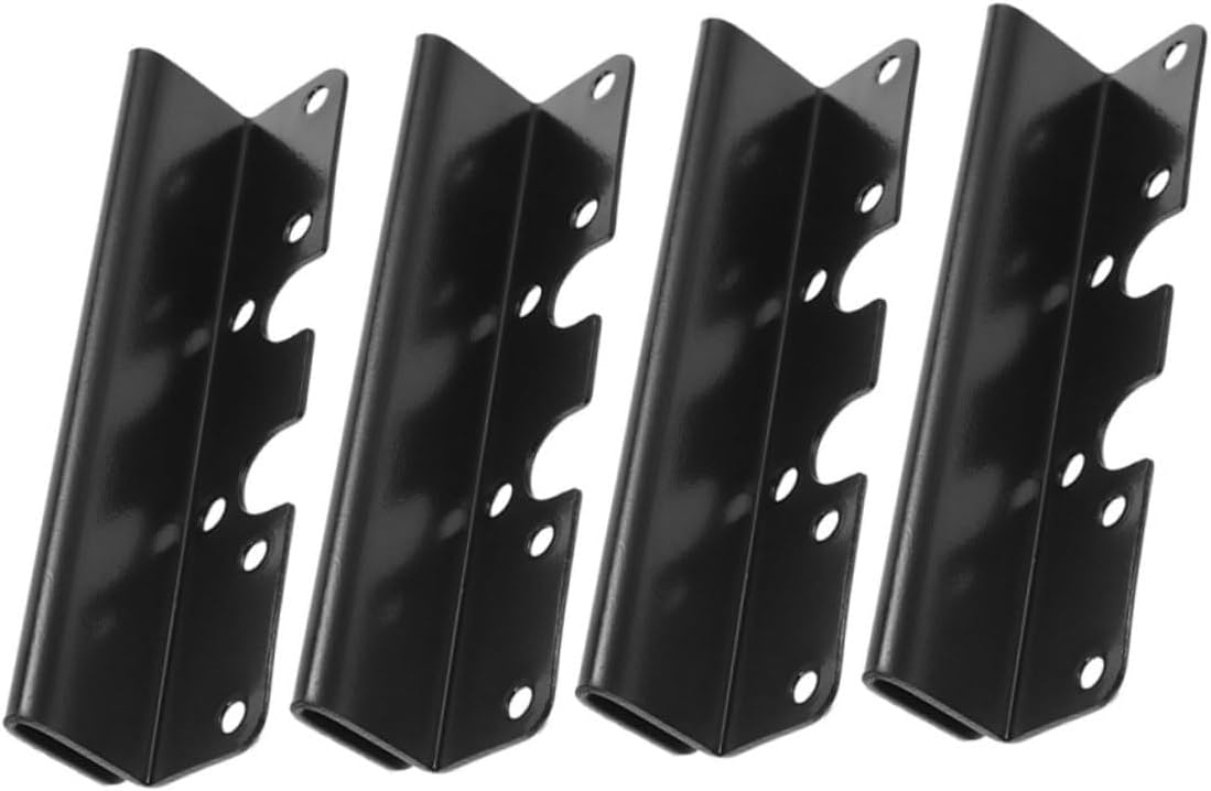 Alipis 4pcs Reinforced Steel Bed Rail Hook Brackets for Secure Frame Connection Heavy Duty Bed Hardware Replacement Parts Mattress Support