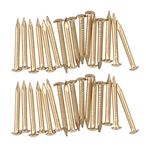 Cabilock Brass Nails Box 100pcs Round Nails for Furniture for and Home Accessories