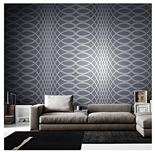 Papier peint intissé minimaliste moderne gris foncé pour salon et chambre