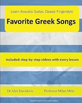 Paperback Learn Acoustic Guitar, Classic Fingerstyle: Favorite Greek Songs Book