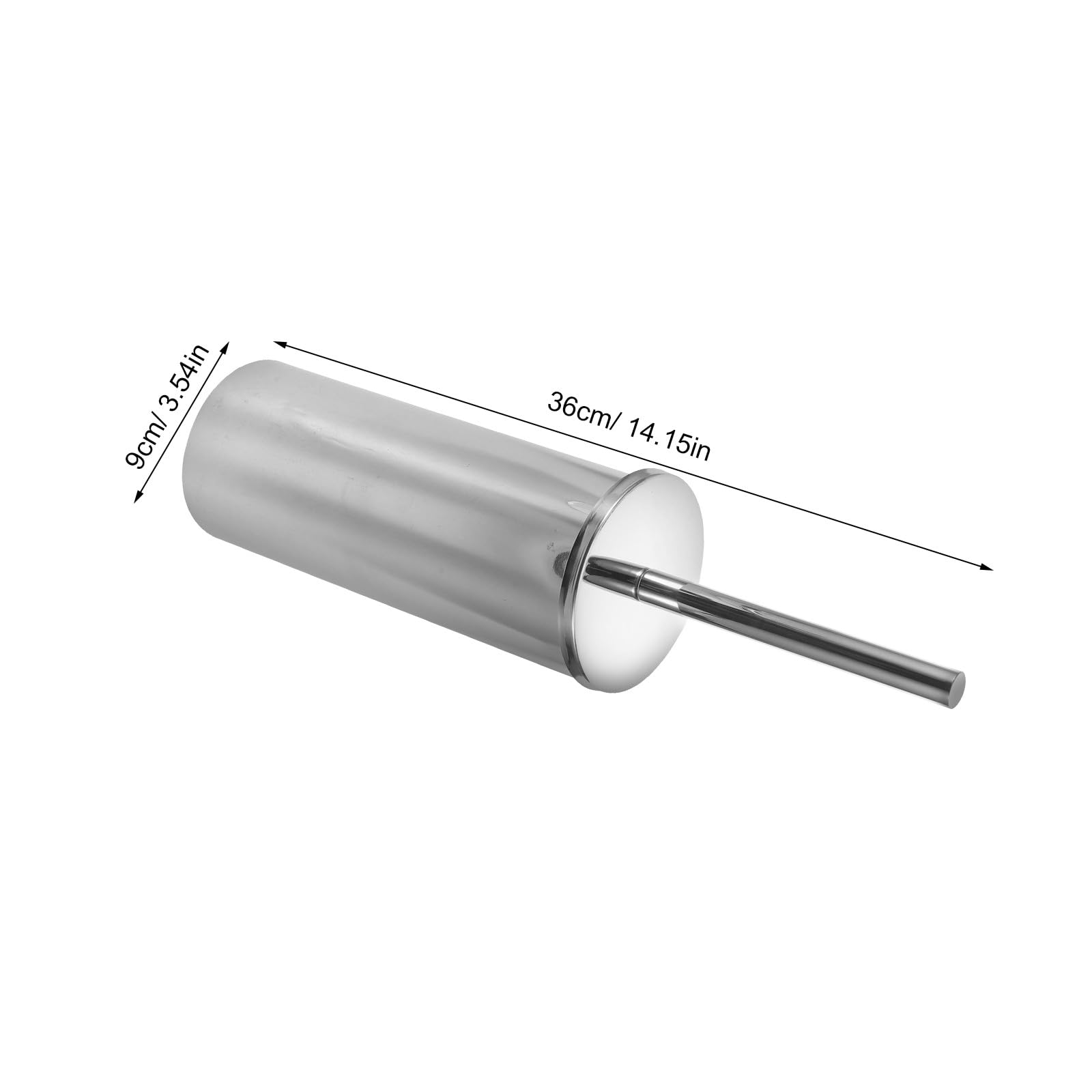 Cepillo para Inodoro de Montaje en Pared de Acero Inoxidable | Soporte Tapa Antisalpicaduras, Kit de Instalación Incluido, Uso en Baño y Rv, Diseño Moderno Minimalista
