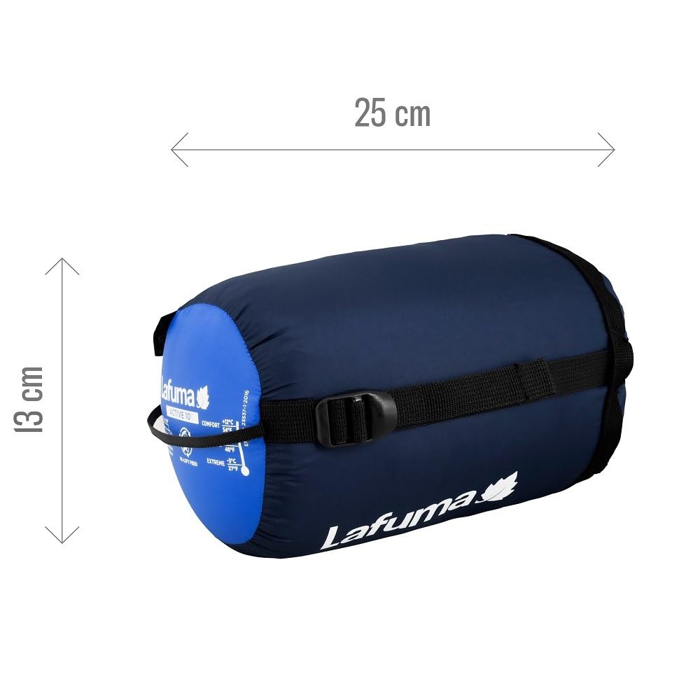 Lafuma - Nunavüt Double - Sac de Couchage 2 Personnes - Isolation en Polyester Recyclé et Déperlant - Température de Confort 7°C - Bleu, U