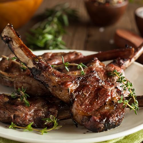 Lamb Chops From Urban Merchants, 6-8 x British Lamb Loin Chops, Juicy And Flavoursome, Grass Fed, Free Range, Hand Cut To Order By Master Butcher, Weight Approx 1kg