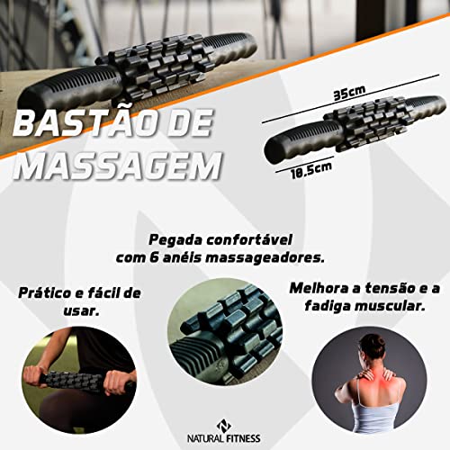 Rolo Bastão De Massagem Para Liberação Miofacial Fitness