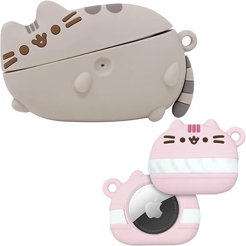 iFace Funda protectora de silicona Pusheen diseñada para AirPods Pro + iFace x Pusheen Café Series Funda protectora de silicona diseñada para Apple