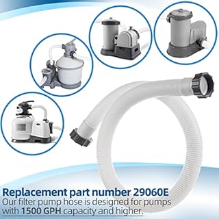 1.5" Diameter 29060E Pool Pump Replacement Hose for Intex Filter Pumps Sand Pump & Saltwater Systems - 59" Long(1 Pack)