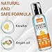 WOZUTUNT Keratin Hair Serum for - Heat Protectant with Castor Oil Treatment for Frizzy, Dry & Damaged Hair - Nourishes and Repairs Hair for Shine and Softness