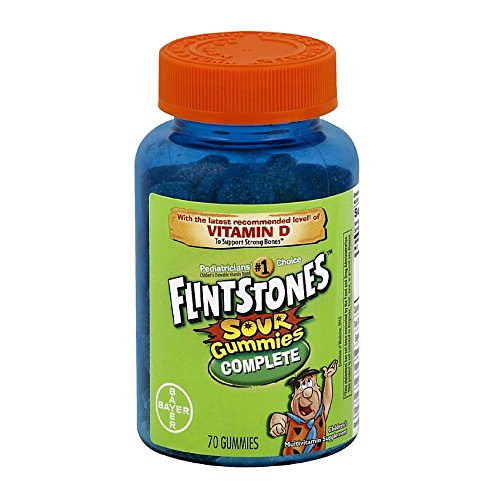 Flintstones Sour Gummies, 70 Count (Pack of 2)