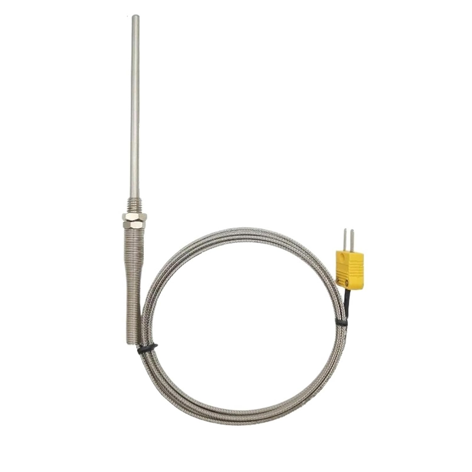 K Type Thermocouple Sensor Probe High Temperature Stainless Steel M8 Screw Connector 1Pcs(5 Meter,150mm)