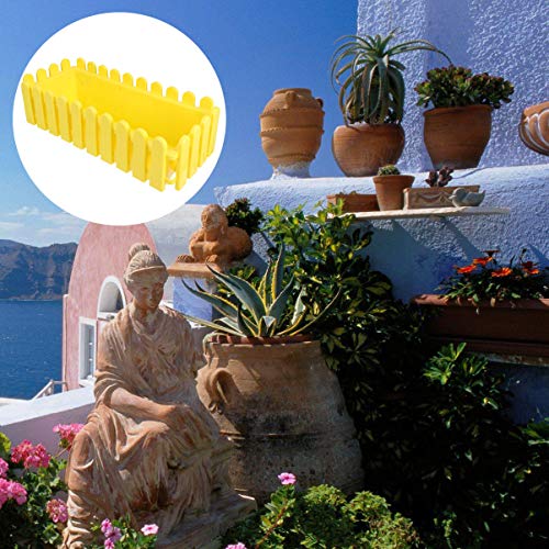 Pots de fleurs pour fenêtre et balcon avec cette jardinière rectangulaire jaune - 6