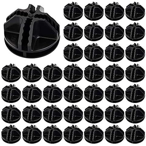 MaYuLa 40Pcs Wire Cube Storage Black Plastic Cube Connectors C&C Grid Connectors Modular Storage Cubes Interlocking Connectors for DIY Shelving and Cabinet Modular Organizer Closet Clasp Buckle Cover