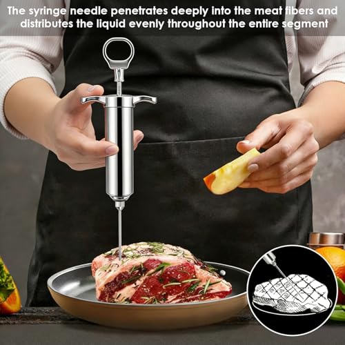 Seringue alimentaire inox 304 pour des grillades et rôtis dinde parfaits - 3