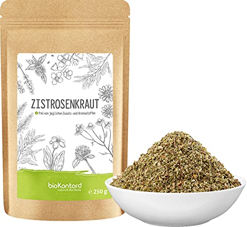 Zistrosenkraut 250g - Cistus Incanus 100% natürlich, ohne Zusätze - Zistrosenblätter geschnitten -Zistrose aus kontrolliert biologischem Anbau von bioKontor