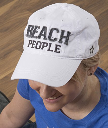 Pavilion Gift Company Beach People Adjustable Strap Cap, White, Large - Image 2