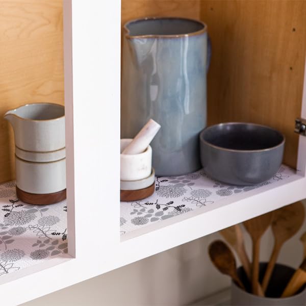 Miniatura 4 de Duck Brand Smooth Top EasyLiner - Forro para estantes y cajones, flor de medianoche, rollo de 12 pulgadas x 10 pies, 2 rollos