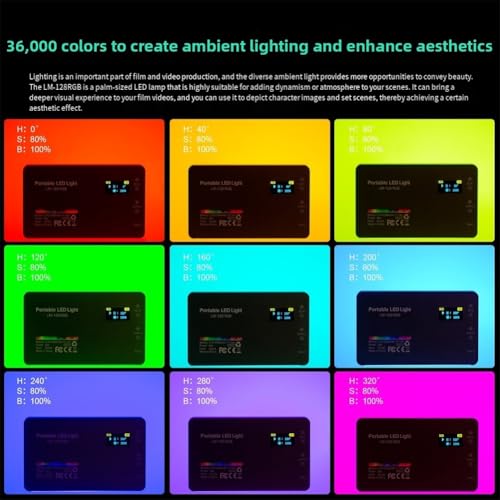 Luz de relleno para móvil con 128 LED y batería de 3000 mAh para vídeo 5