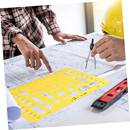 FAVOMOTO 12 Peças Régua De Desenho Multiuso Réguas De Modelo De Desenho Estêncil De Pintura Plástica