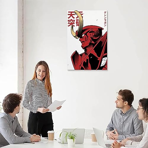 Image of Tengen Toppa Gurren Lagann Anime Poster for Bedroom Aesthetic Wall Decor Canvas Wall Art Gift 12x18inch(30x45cm)